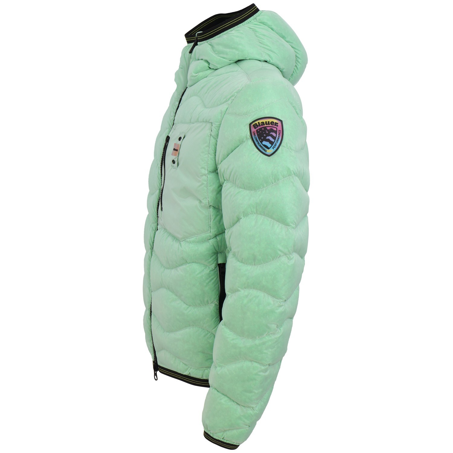 Piumino verde 'WAVE COLORS DOWN' con logo per uomo 2
