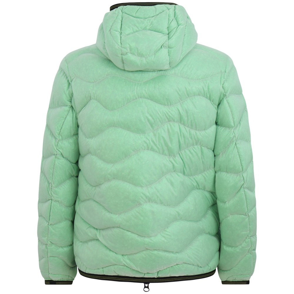Piumino verde 'WAVE COLORS DOWN' con logo per uomo