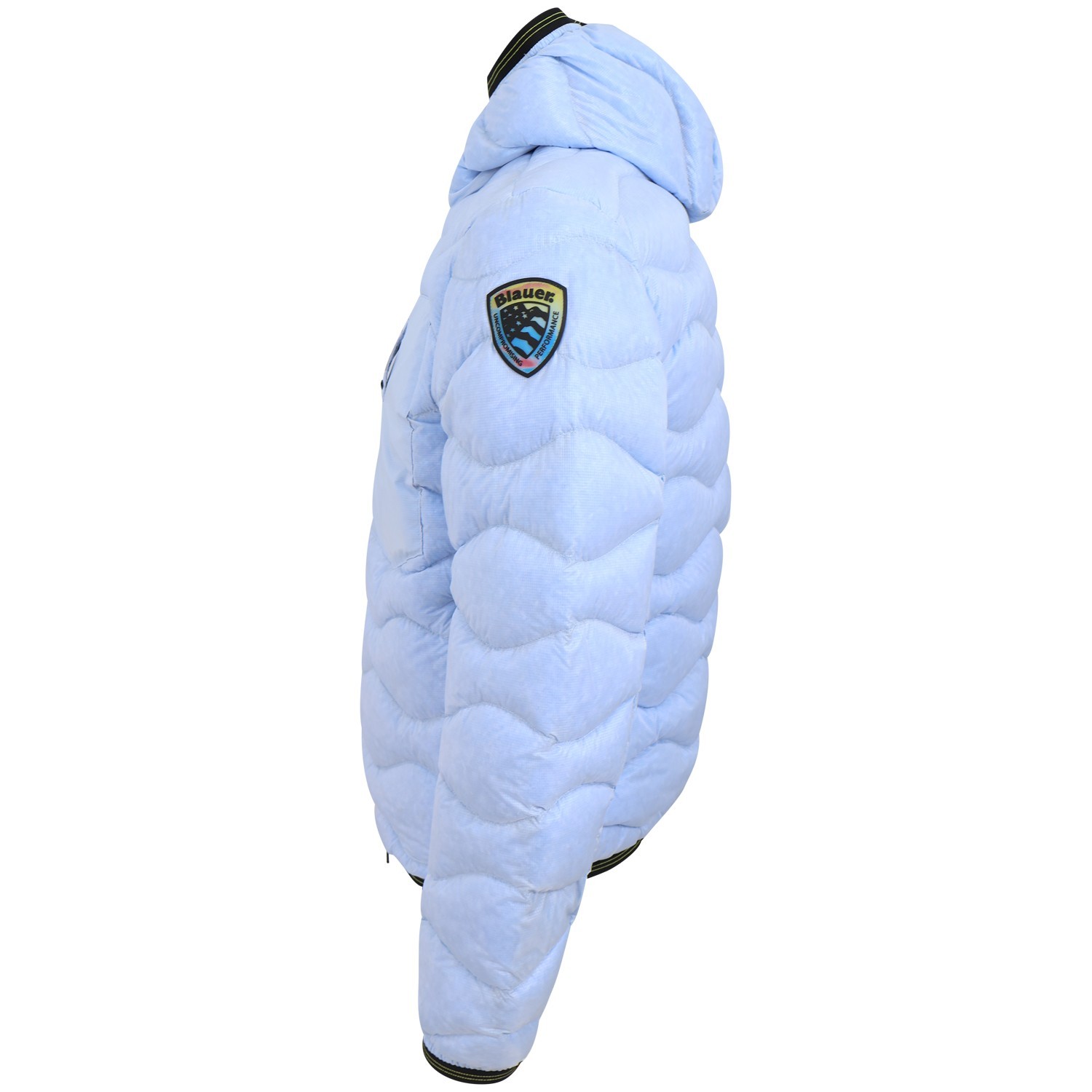 Piumino celeste 'WAVE COLORS DOWN' con logo per uomo 2