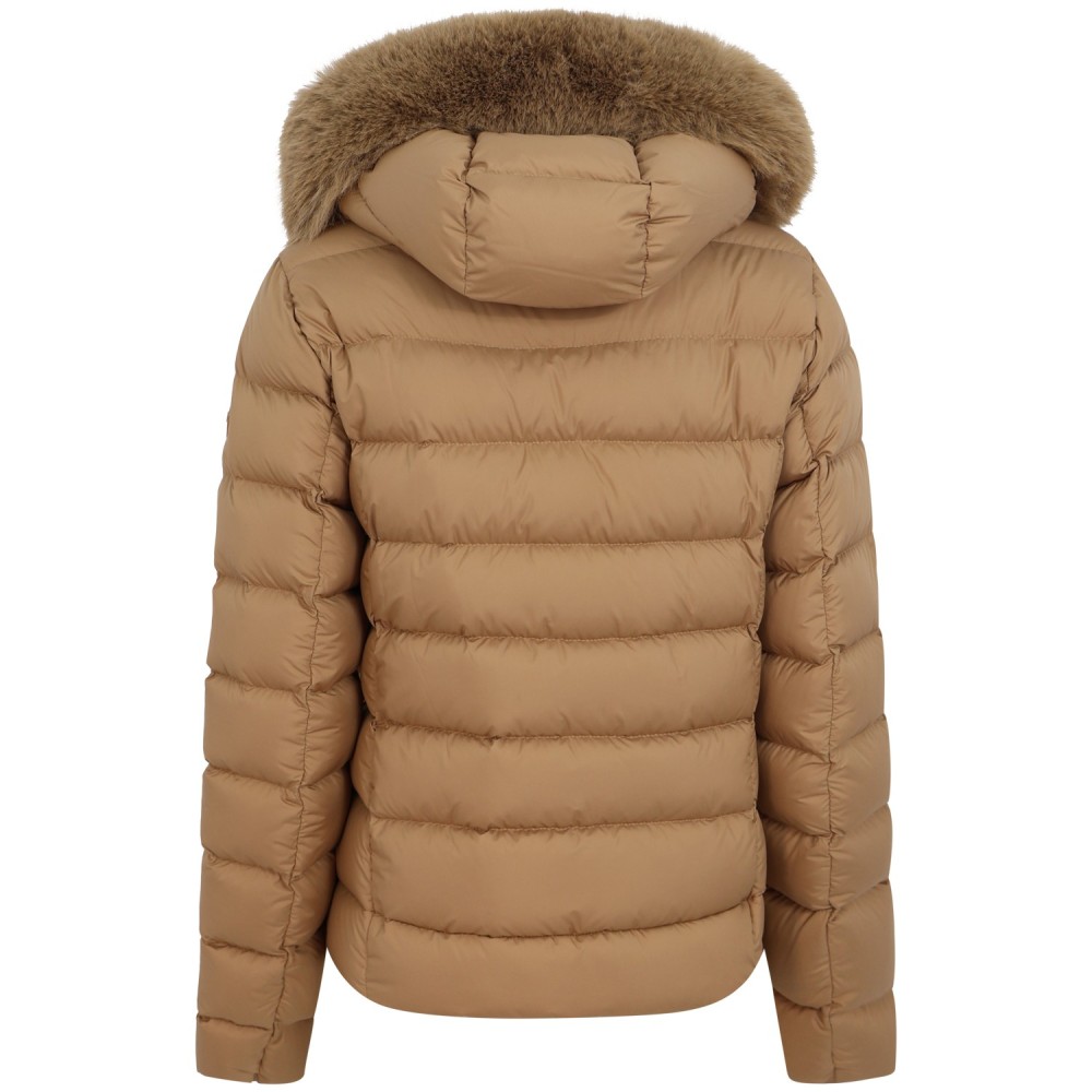 Piumino corto beige per donna