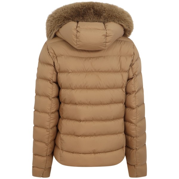 Piumino corto beige per donna