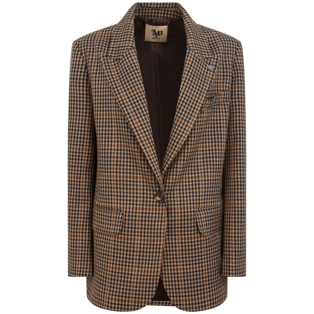 Giacca a quadri multicolor per donna