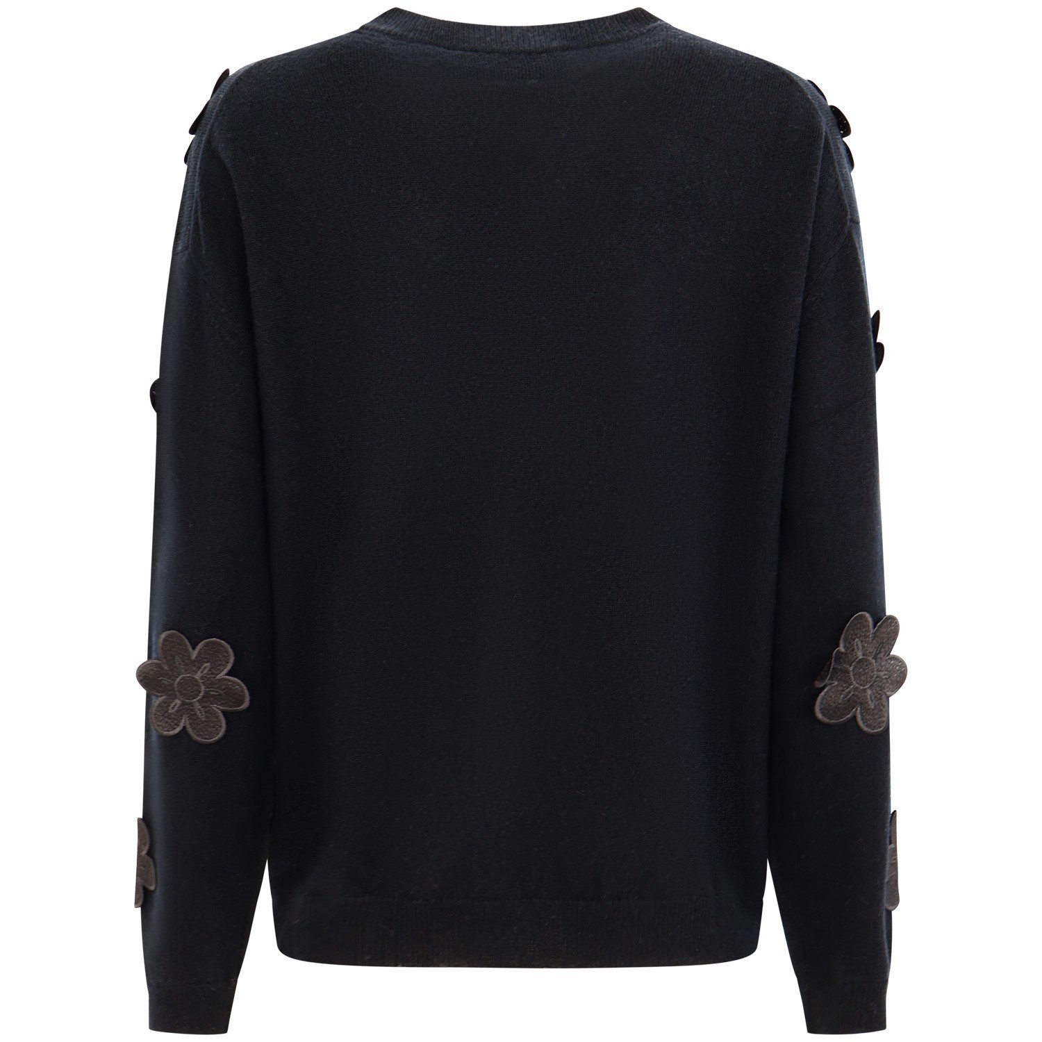 Maglione nero con fiori  per donna 2