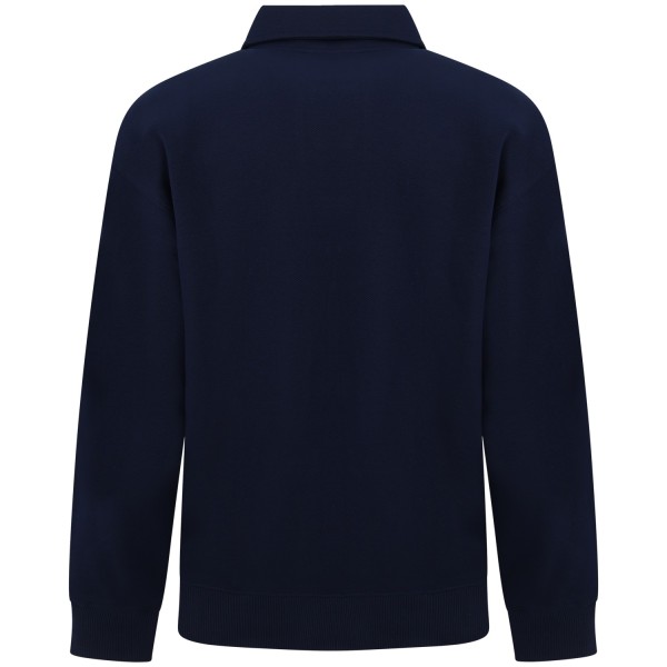 Polo blu a manica lunga per uomo