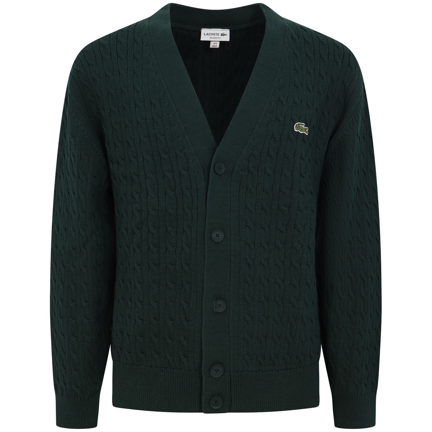 Cardigan verde intracciato per uomo