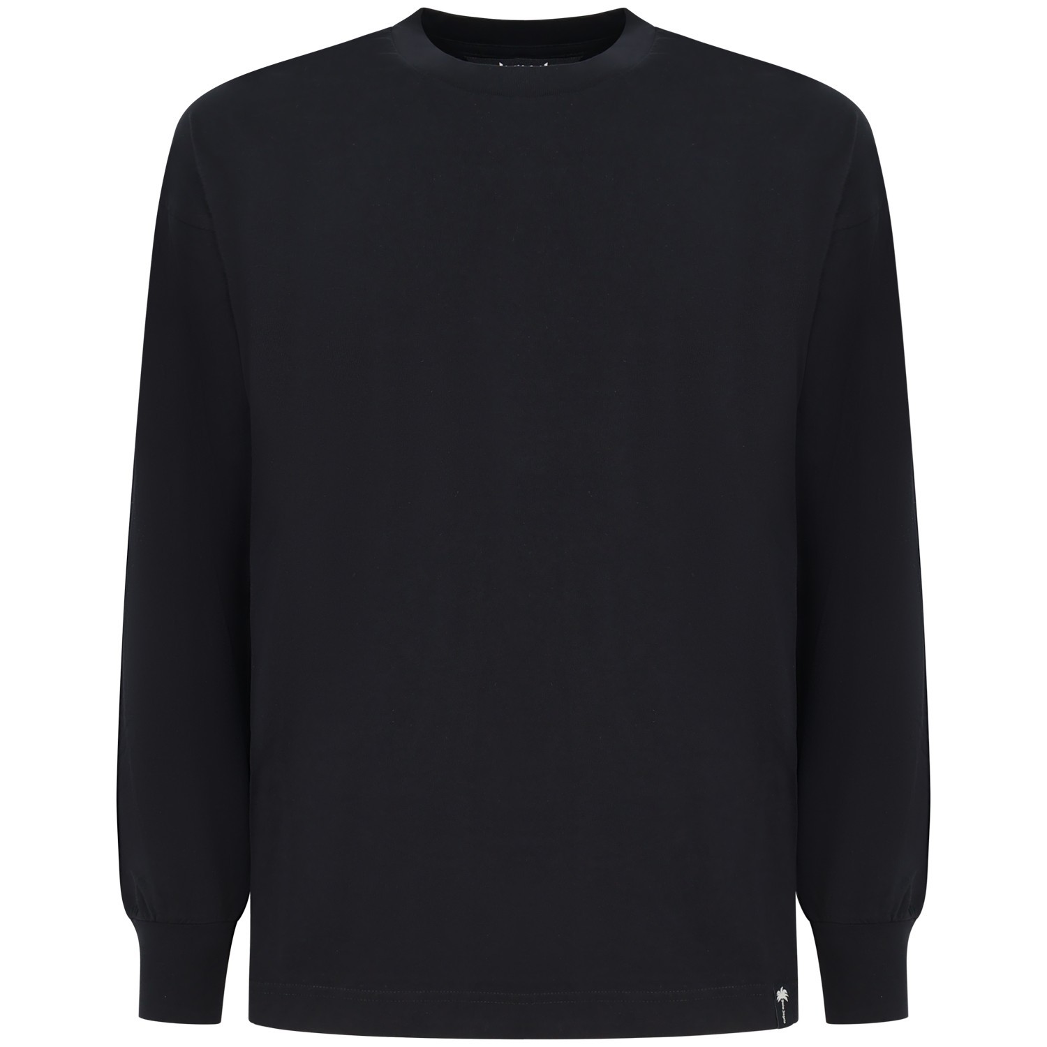 T-shirt nera manica lunga per uomo