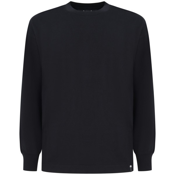 T-shirt nera manica lunga per uomo