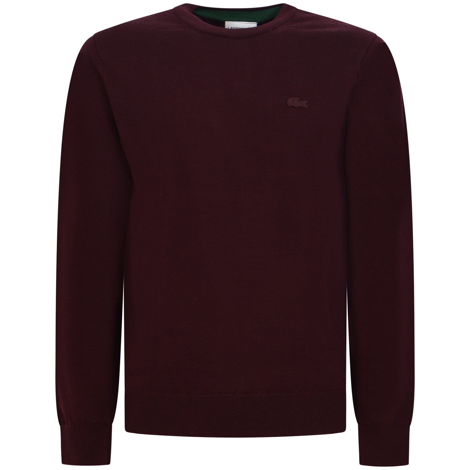 Maglione bordeaux con mini logo per uomo