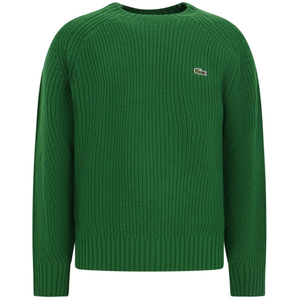 Maglione verde con mini logo per uomo