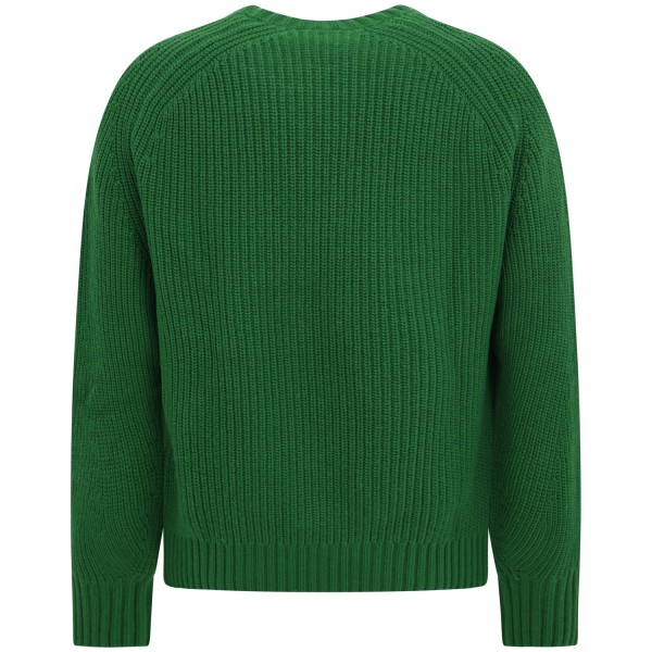 Maglione verde con mini logo per uomo