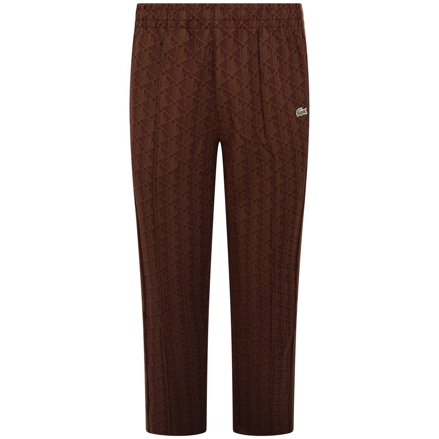 Pantalone tuta bordeaux con logo all over per uomo