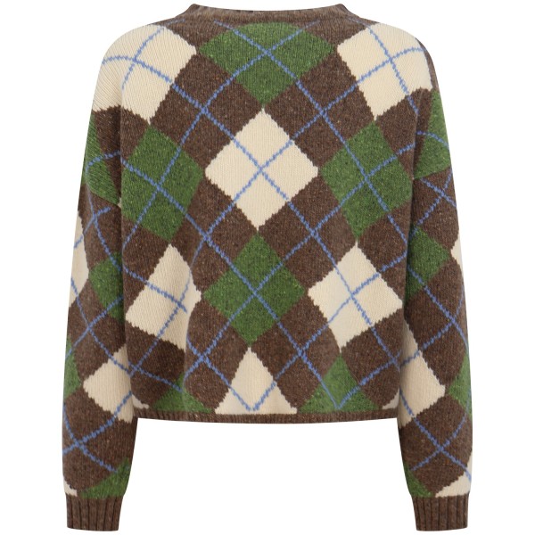 Maglione a rombi multicolor per donna