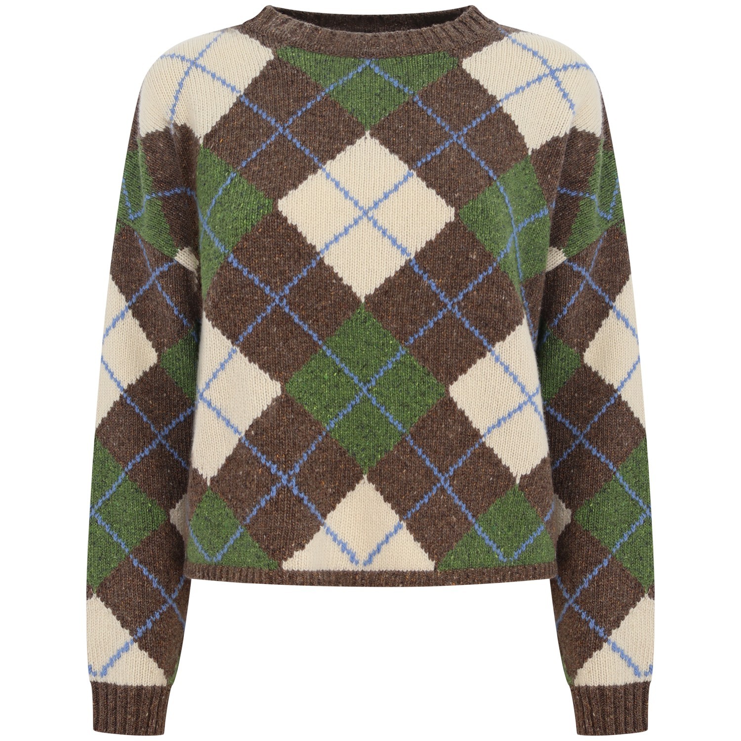 Maglione a rombi multicolor per donna