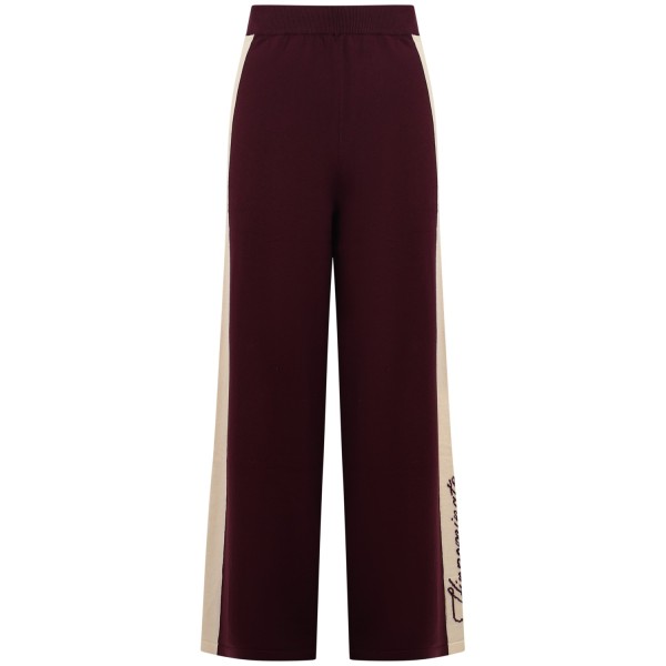 Pantalone  bordeaux con logo  per donna