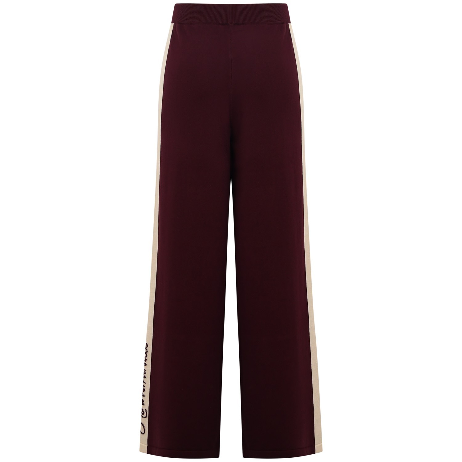 Pantalone  bordeaux con logo  per donna 2