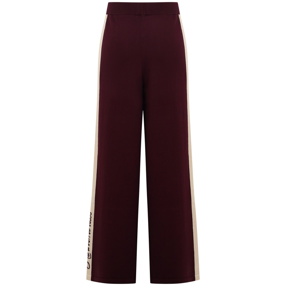 Pantalone  bordeaux con logo  per donna