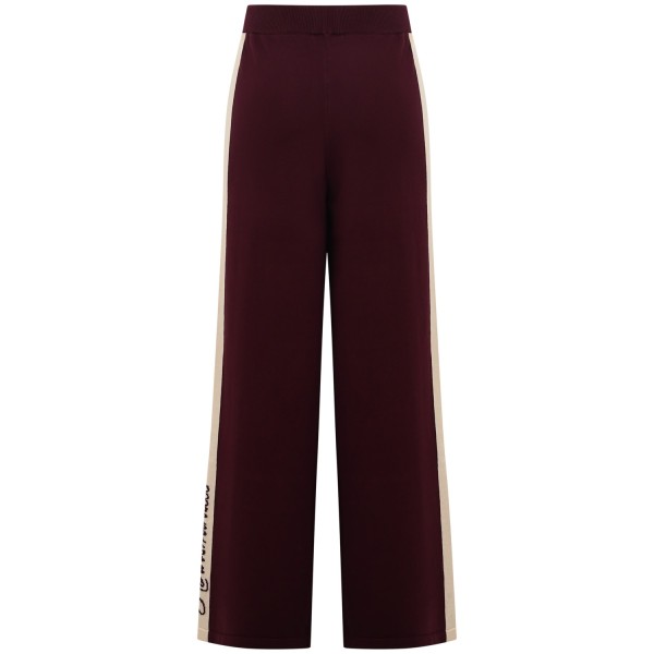 Pantalone  bordeaux con logo  per donna