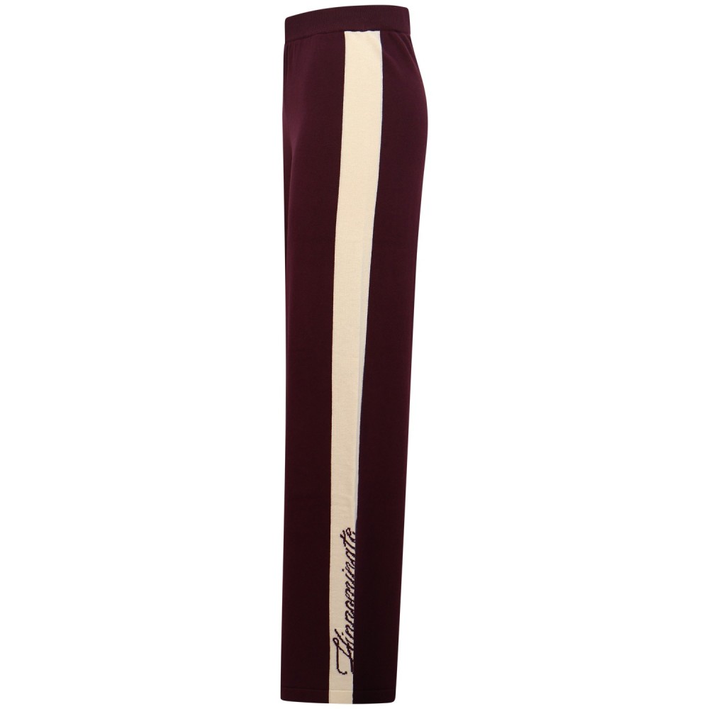 Pantalone  bordeaux con logo  per donna