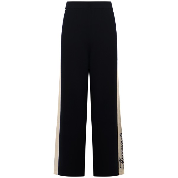 Pantalone nero con logo per donna