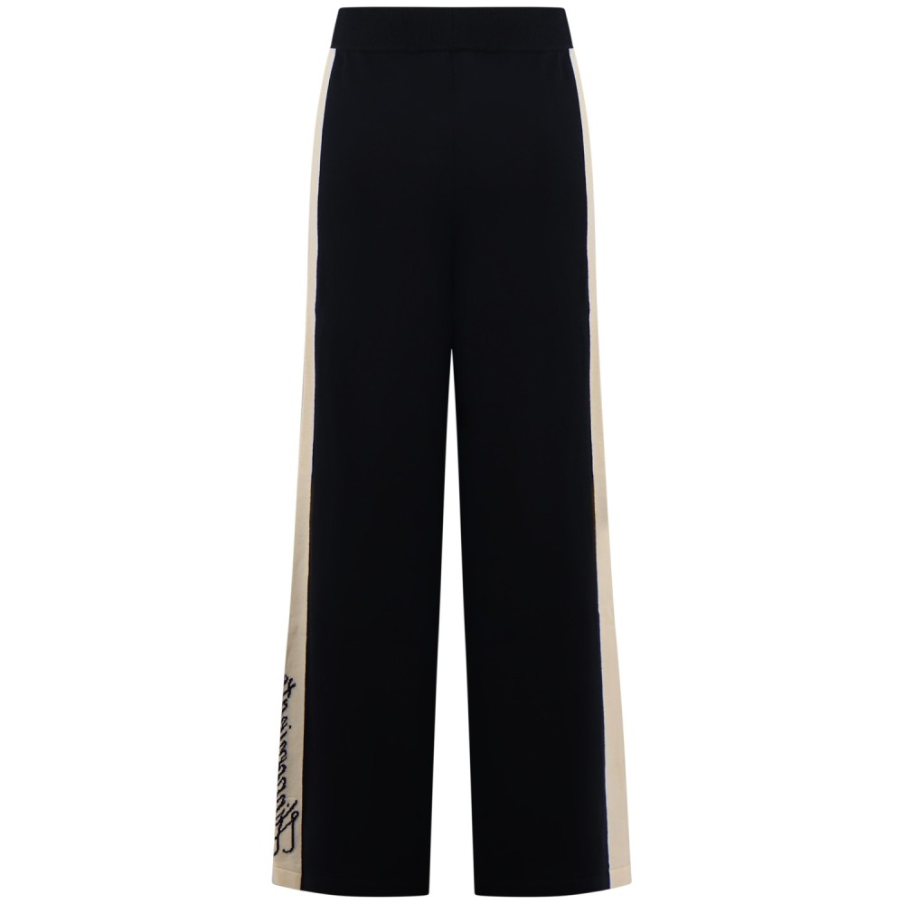 Pantalone nero con logo per donna