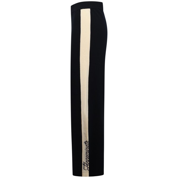 Pantalone nero con logo per donna