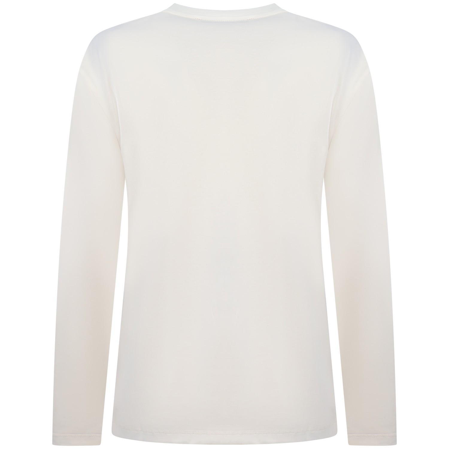 T-shirt manica lunga bianca per donna 2