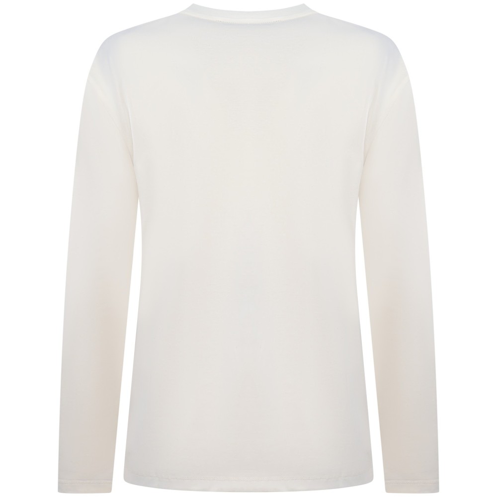 T-shirt manica lunga bianca per donna