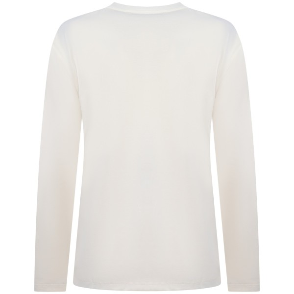 T-shirt manica lunga bianca per donna