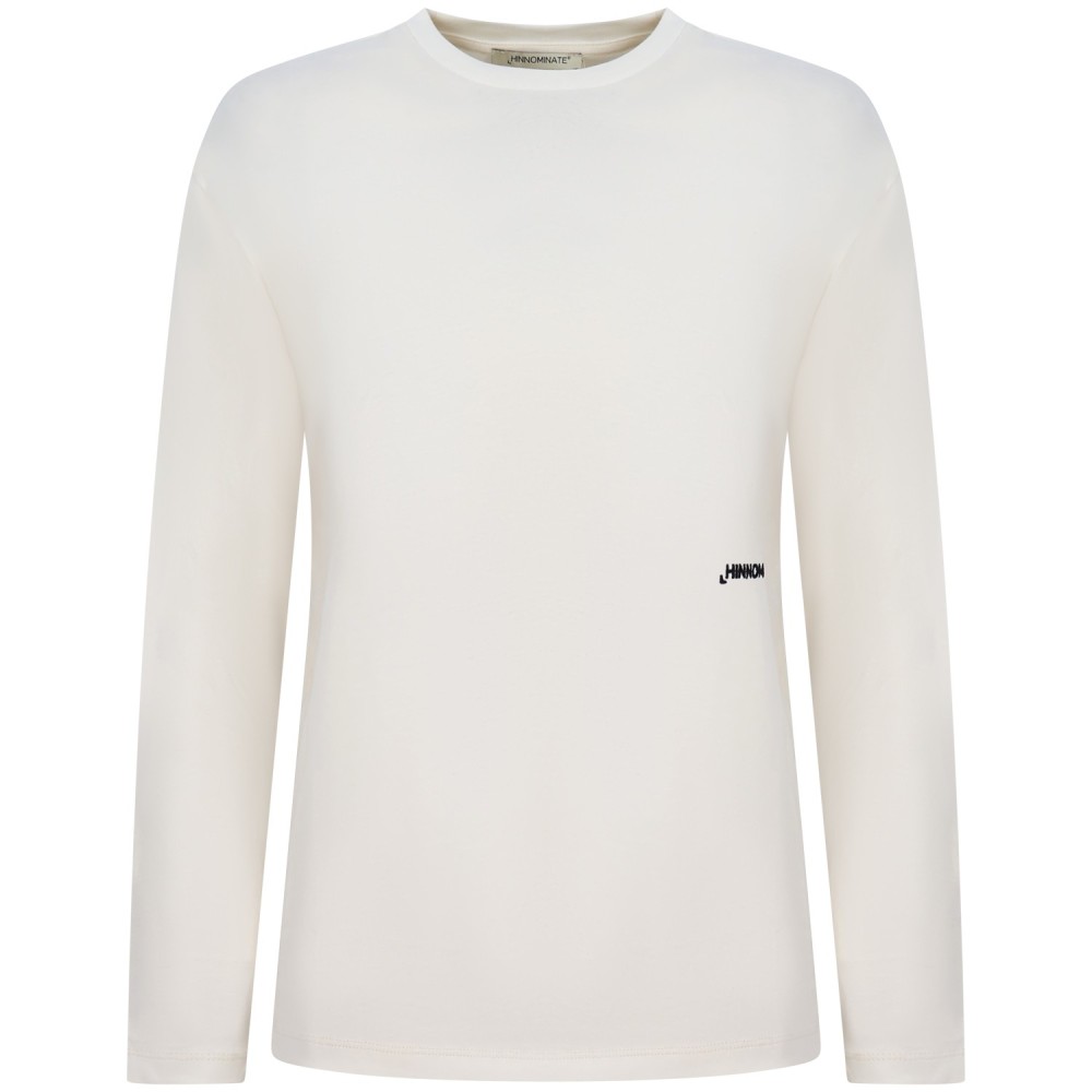 T-shirt manica lunga bianca per donna
