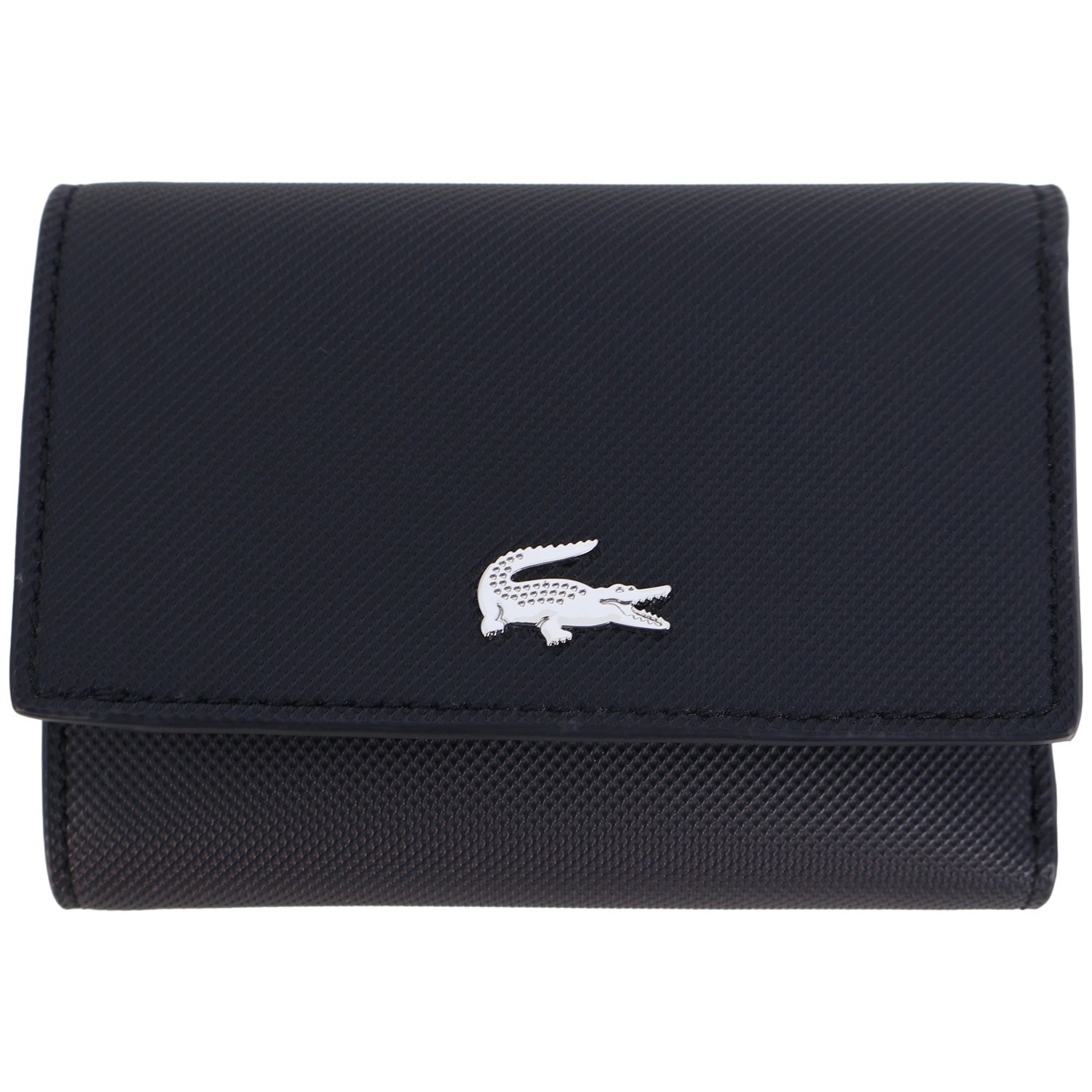 Portafoglio nero con mini logo per donna
