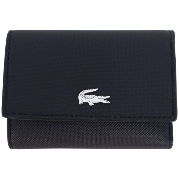 Portafoglio nero con mini logo per donna