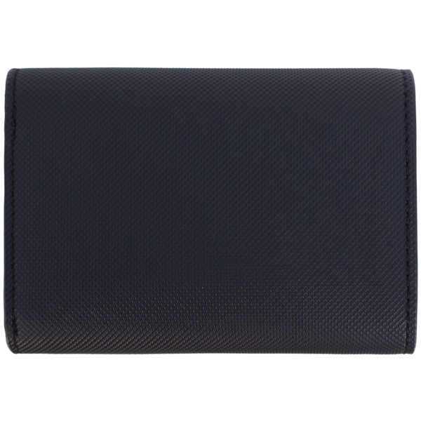 Portafoglio nero con mini logo per donna