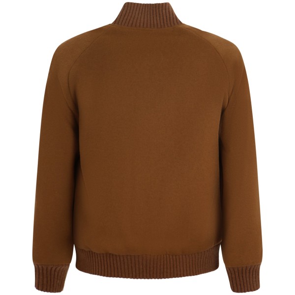 Giubbotto marrone 'Double Wool Bomber' per uomo