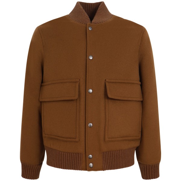 Giubbotto marrone 'Double Wool Bomber' per uomo