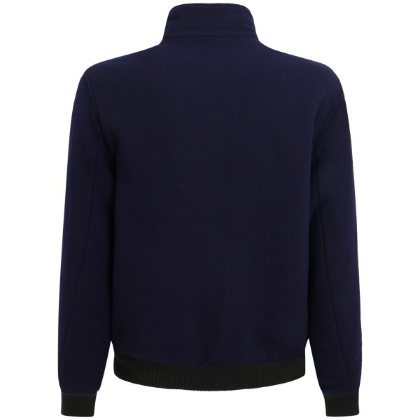 Giubbotto blu con mini logo per uomo
