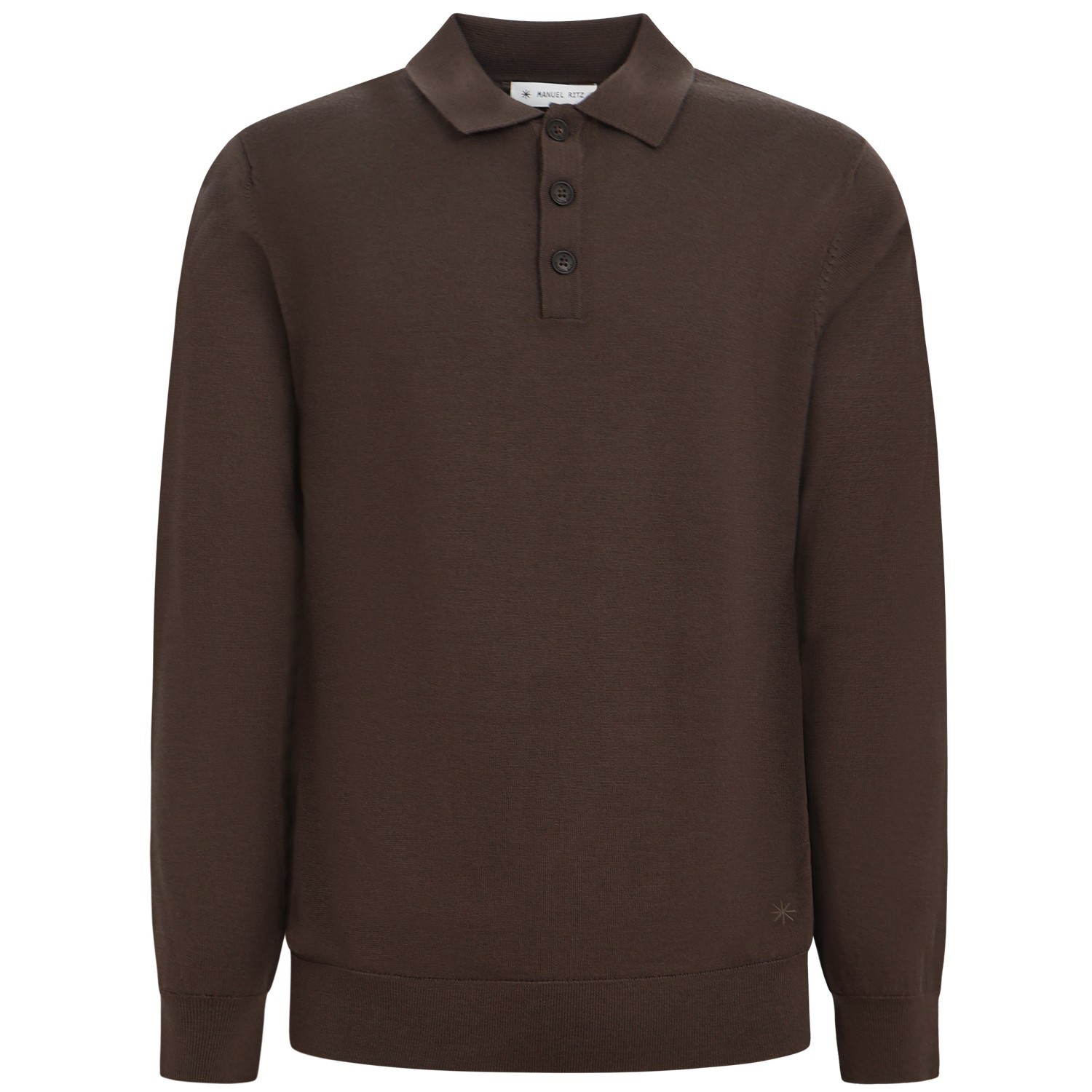 Maglione marrone con colletto per uomo