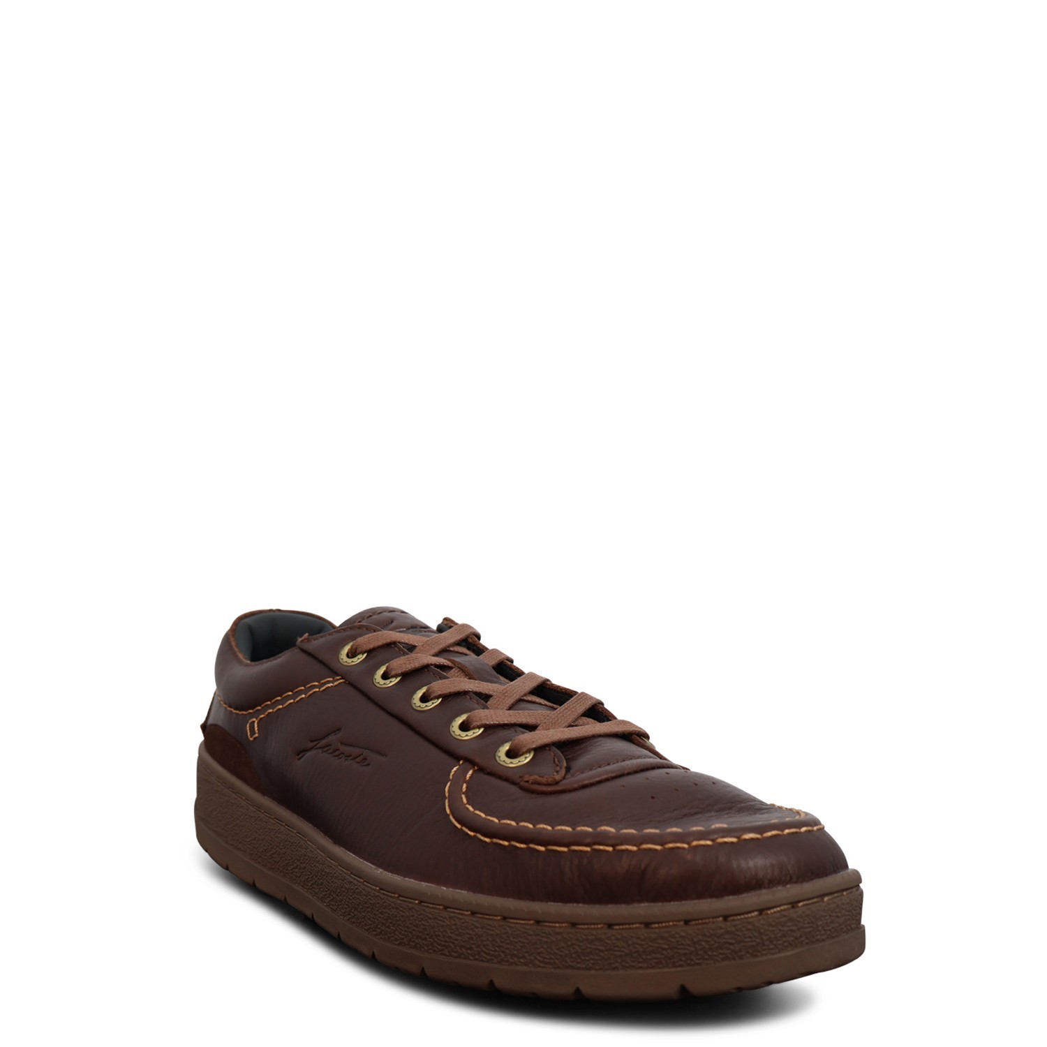 Sneakers marrone con mini logo per uomo 2