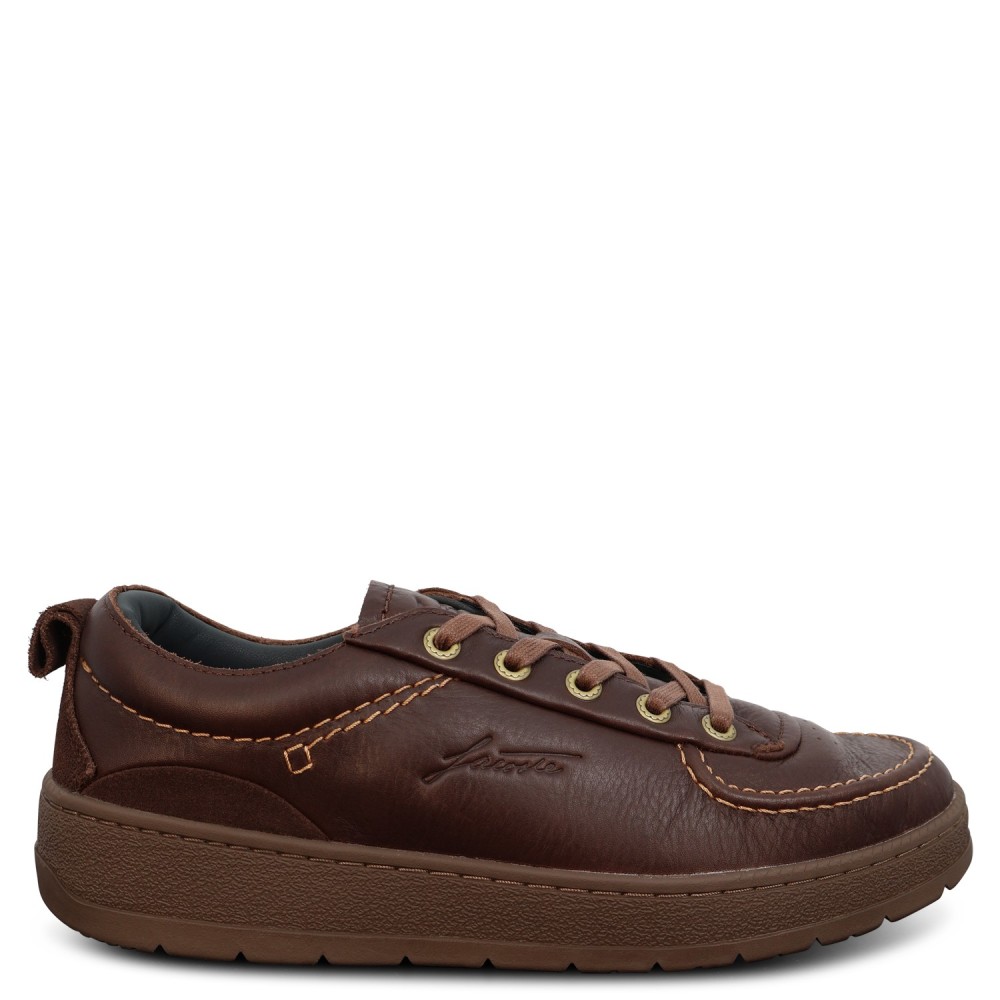 Sneakers marrone con mini logo per uomo