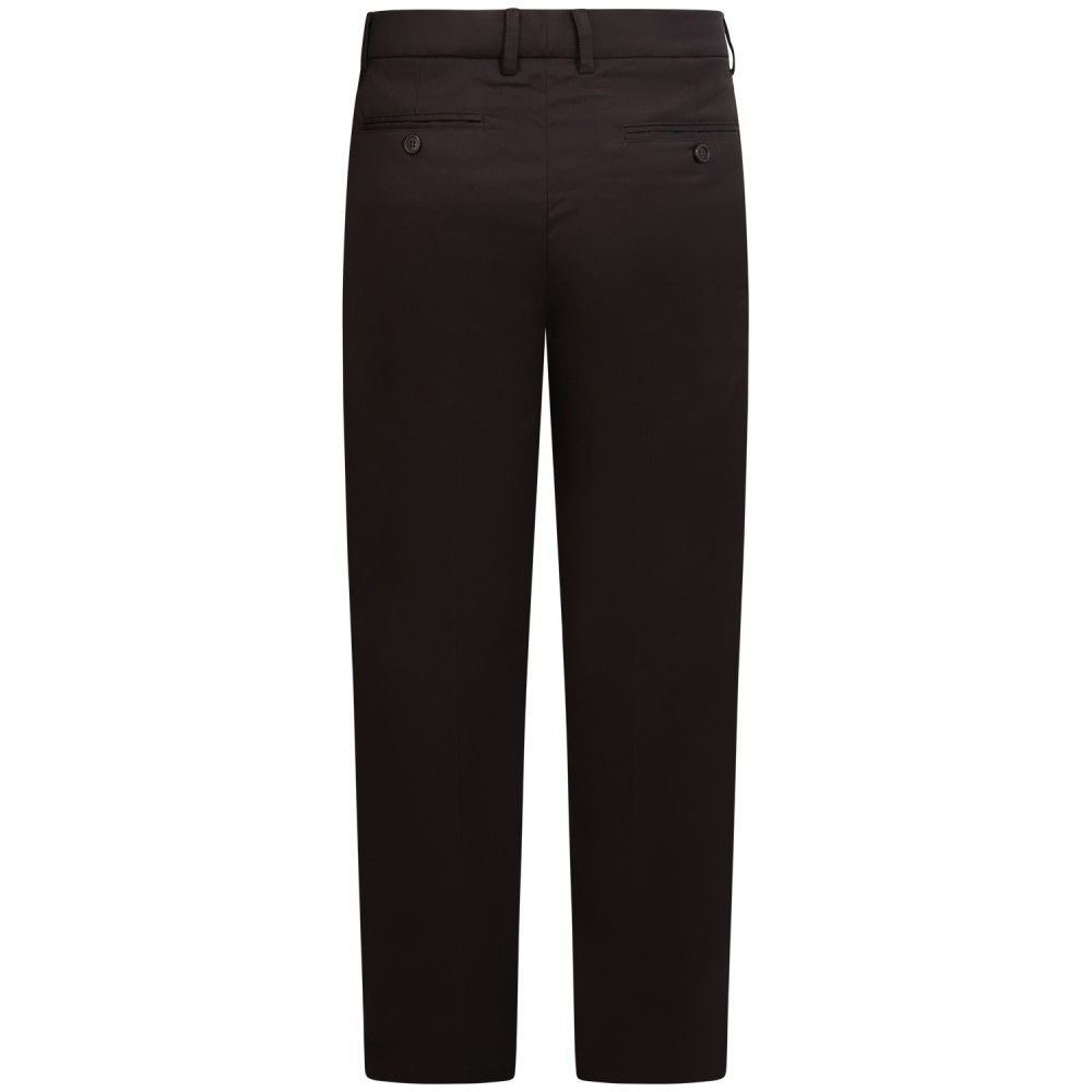 Pantalone marrone con mini logo per uomo