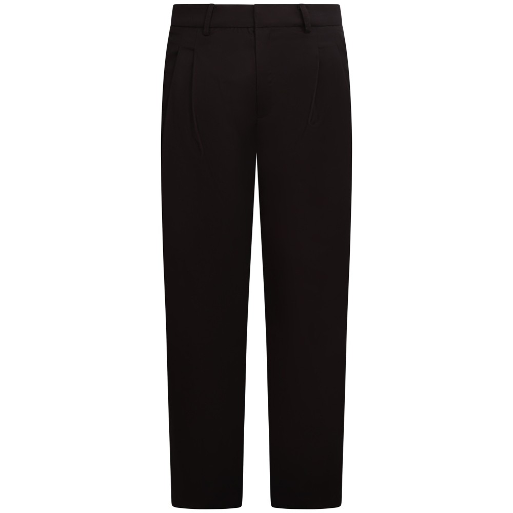Pantalone marrone con mini logo per uomo