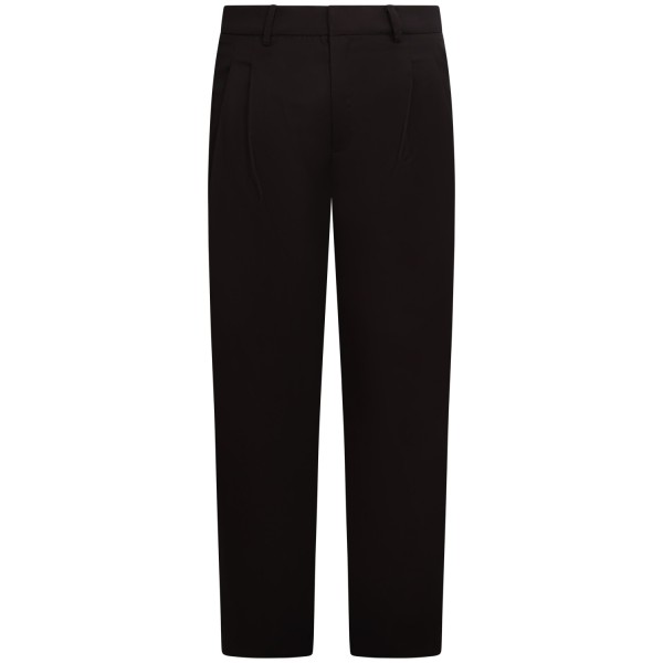 Pantalone marrone con mini logo per uomo