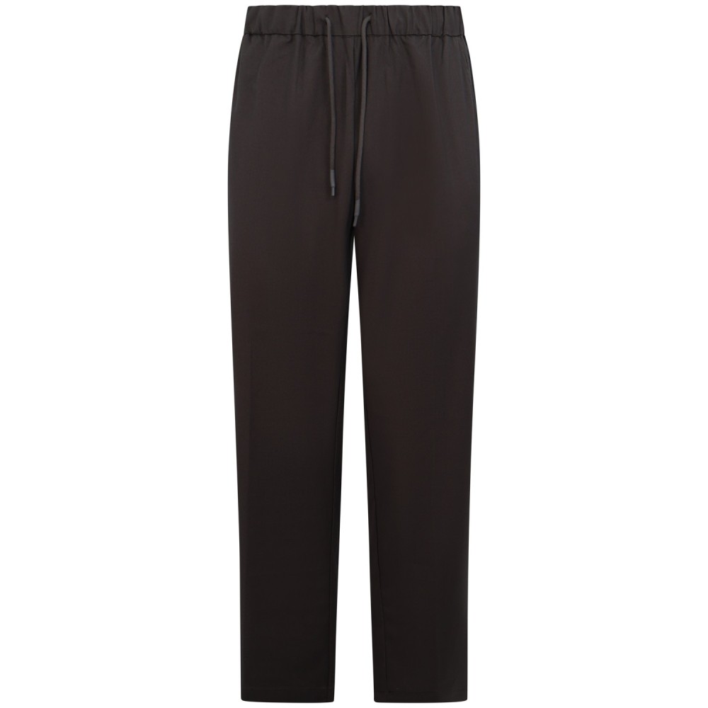 Pantalone grigio con mini logo per uomo