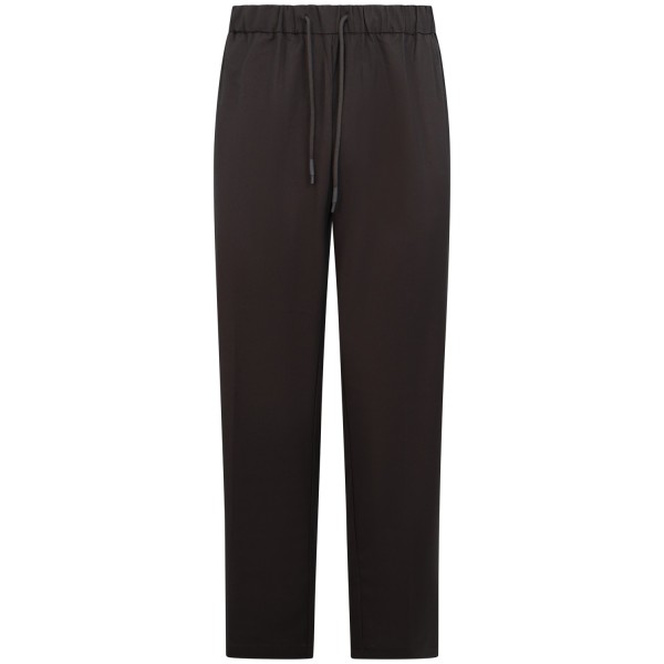 Pantalone grigio con mini logo per uomo